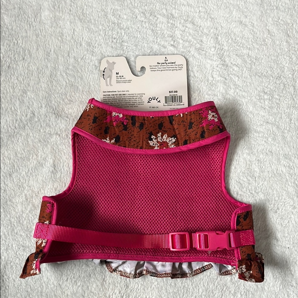 NWT Pink and Brown Dog Harness size medium